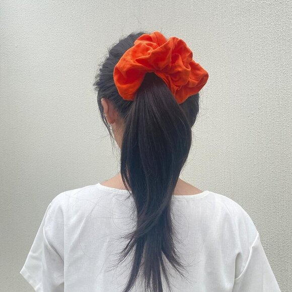 Giant Linen Scrunchies Oversized Hair Ties for Bun Ponytail Girls Women main image 5